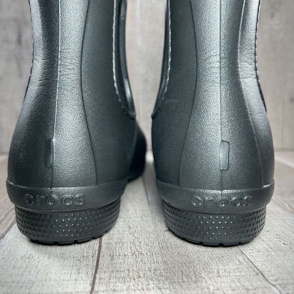 Crocs Women's Freesail Chelsea Boot Rain Pull On Lightweight Rubber Black Size 5 - Picture 13 of 15